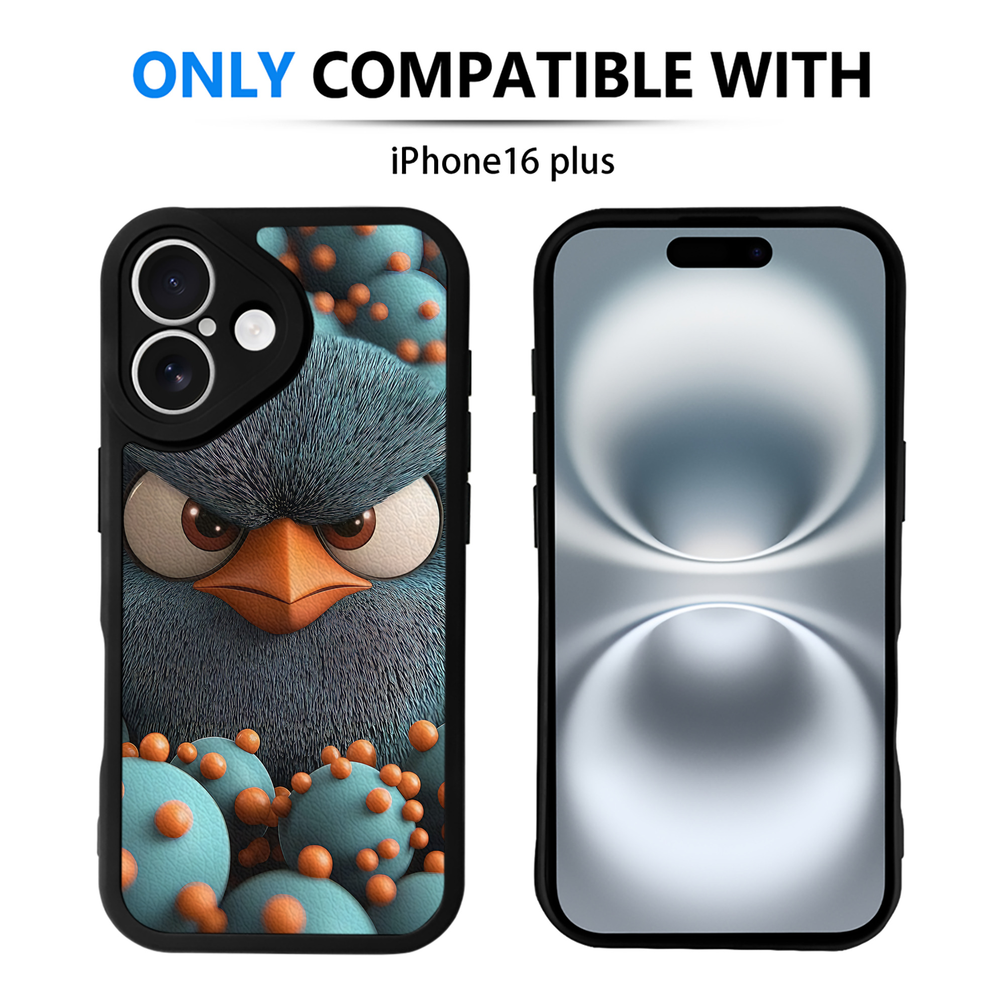 （画像用） Angry Birds アングリーバード 【iPhone 16シリーズ対応】シリコンスマホケース（レザー調） 材質：シリコン
